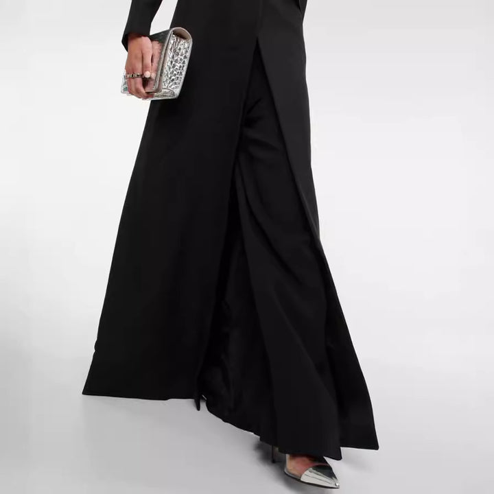 Drune | Trenchcoat Mit Einem Knopf Für Frauen - Schwarz