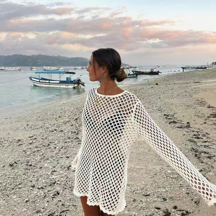 Damen Netz-Strandkleid Drune