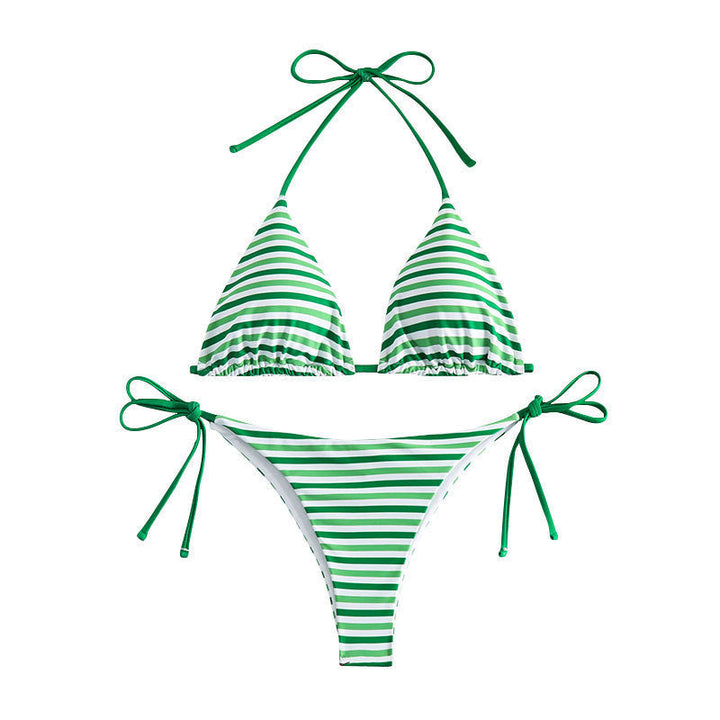 Damen Triangel-Bikini-Set mit verstellbaren Bindebändern Drune