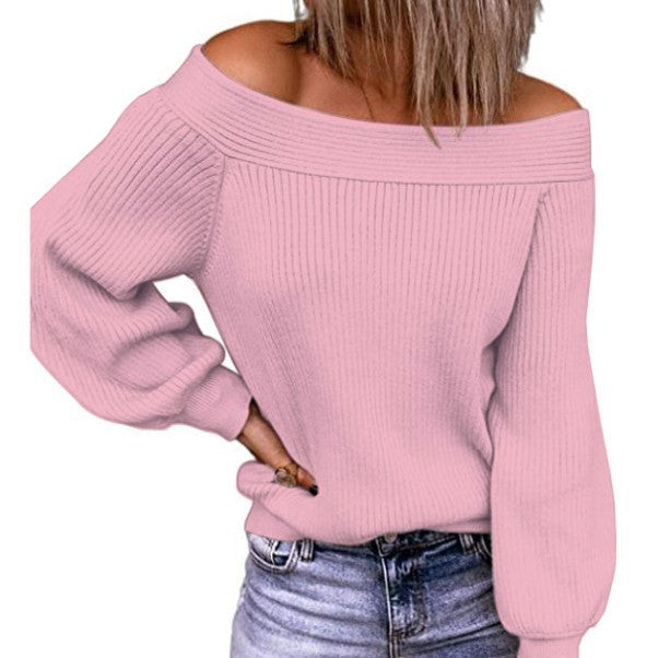 Damen Off-Shoulder Strickpullover Drune