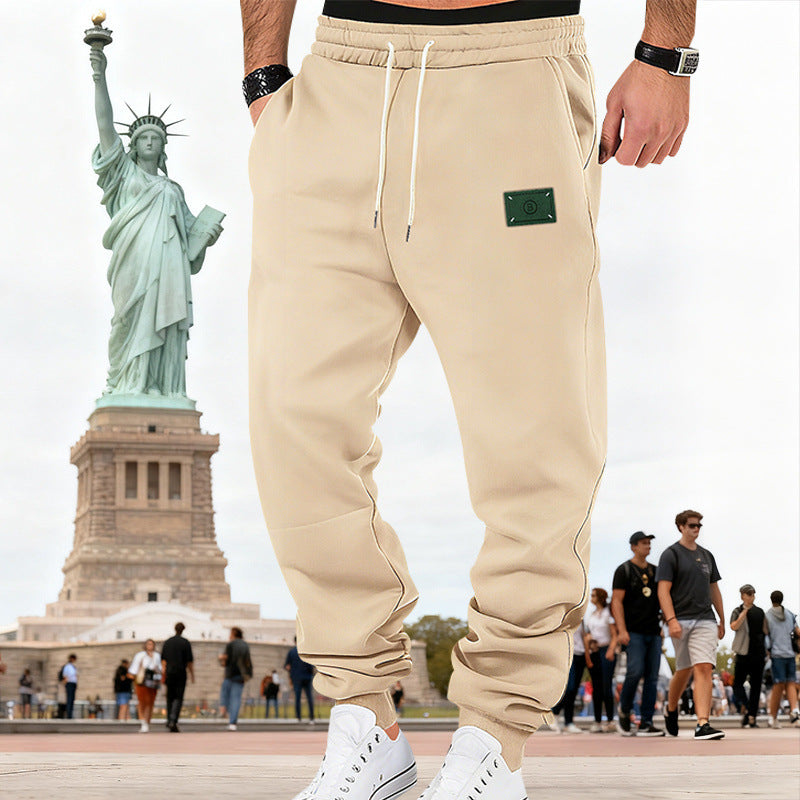 Herren Slim-Fit Sweat-Jogger mit elastischem Bund, Tunnelzug und gerippten Bündchen Drune