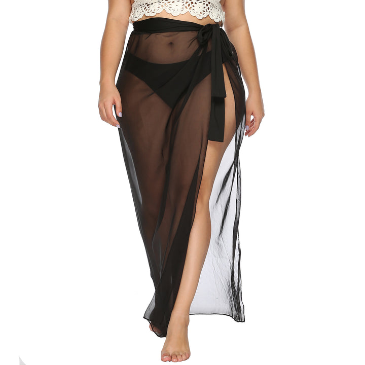 Damen eleganter Strandüberwurf mit seitlichem Knoten Drune
