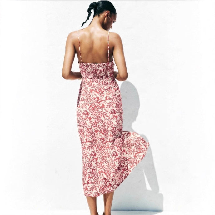 Damen Maxikleid mit raffiniertem Cut-Out-Design und verstellbaren Spaghettiträgern Drune