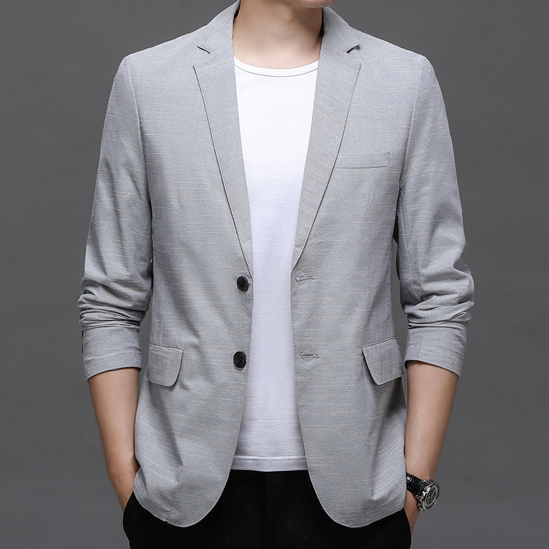 Herren lässiger Blazer aus bequemem Baumwoll-Mix mit modischem Schnitt Drune