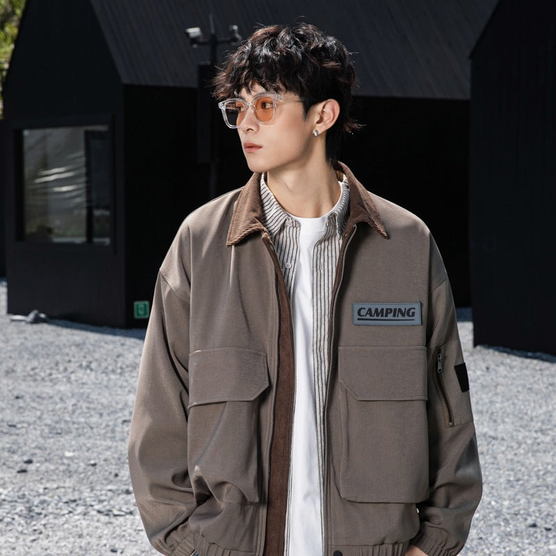 Damen Oversize Utility-Jacke mit Fleece‑Kragen & Multifunktions‑Taschen Drune