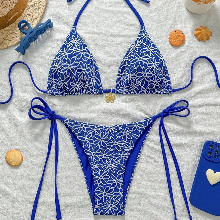 Damen Bikinitop und Spitzen-Bikiniunterteil Drune