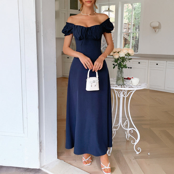 Damen Maxi-Kleid mit charmanten Rüschendetails und schmeichelndem Schnitt Drune