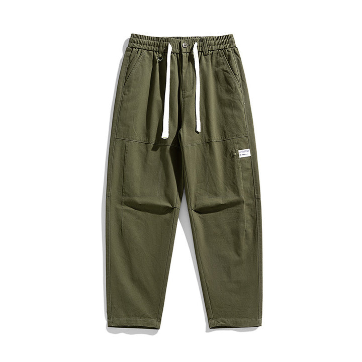 Herren Locker geschnittene Cargo-Jogginghose mit Tunnelzug, Knieabnähern und Utility‑Details Drune