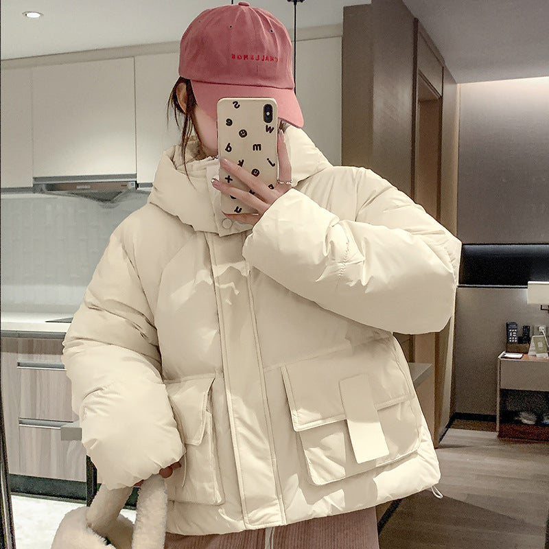 Damen Kurze isolierte Pufferjacke mit praktischen Taschen Drune