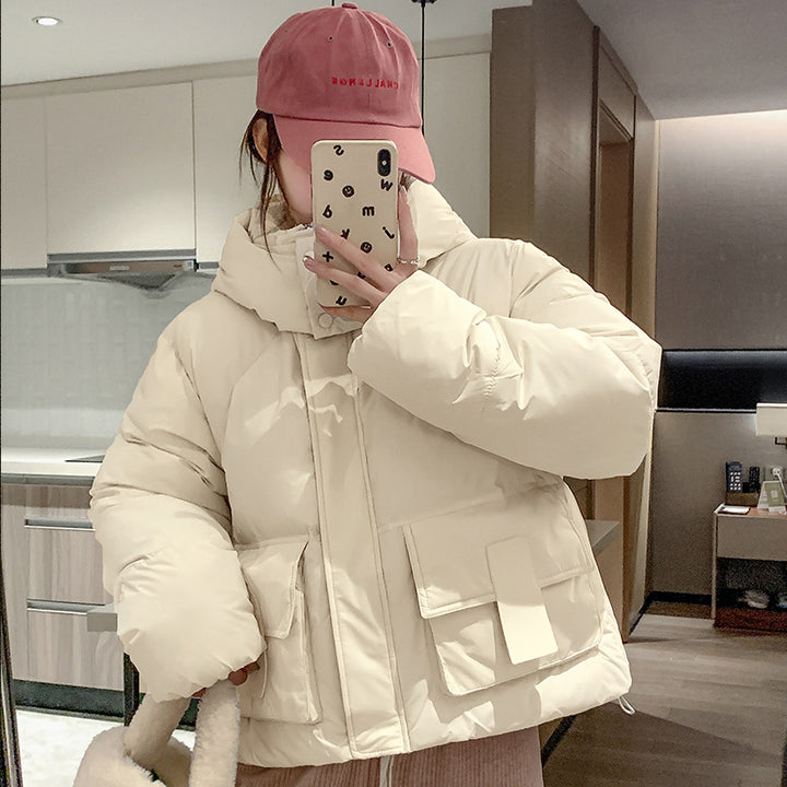 Damen Kurze isolierte Pufferjacke mit praktischen Taschen Drune
