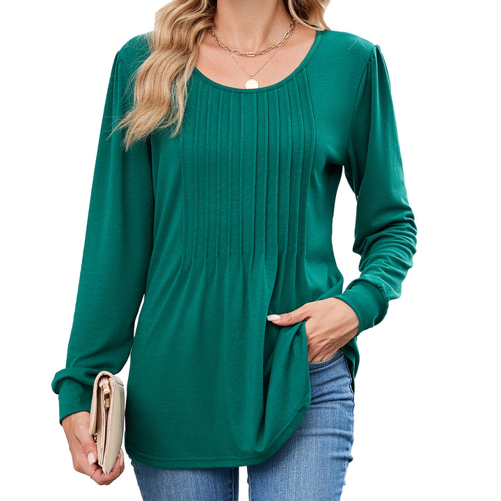 Damen Langarmshirt mit dekorativen Falten Drune