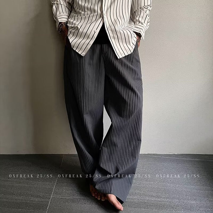 Herren Elegante Streifenhose Drune