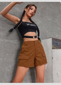Damen Cargo-Shorts mit praktischen Seitentaschen und bequemer Passform Drune