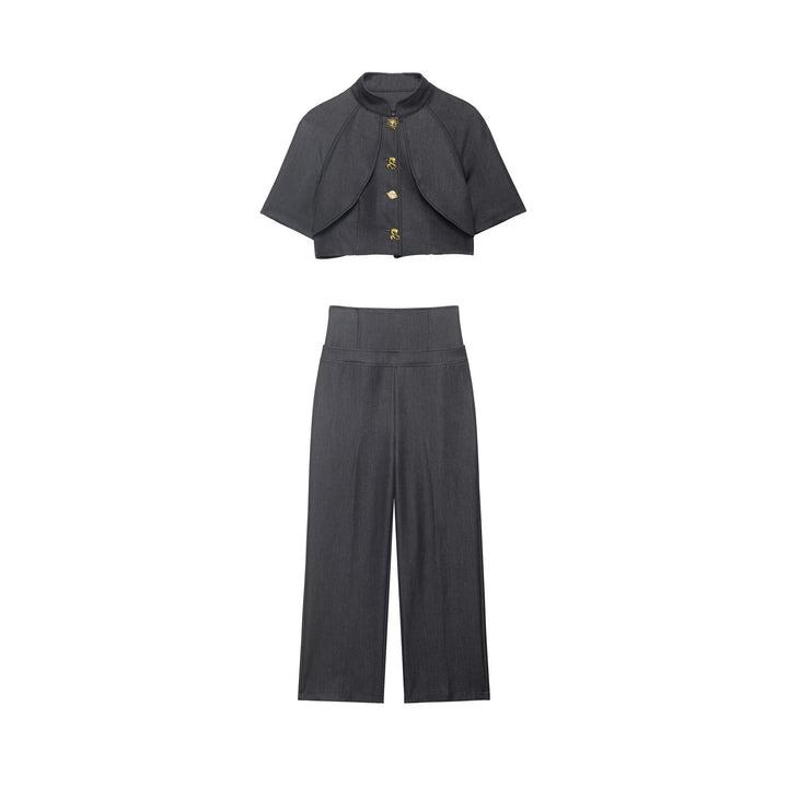 Damen Hochtaillierte Culotte-Hose mit extra breitem Shapingbund Drune