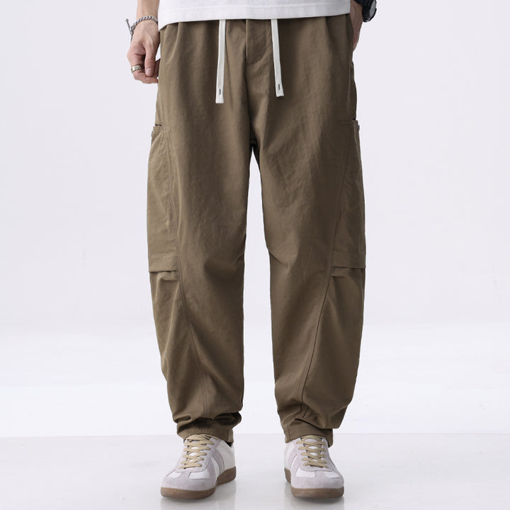 Herren Cargo-Jogginghose mit Kordelzug, elastischem Saum und seitlichen Utility‑Taschen Drune