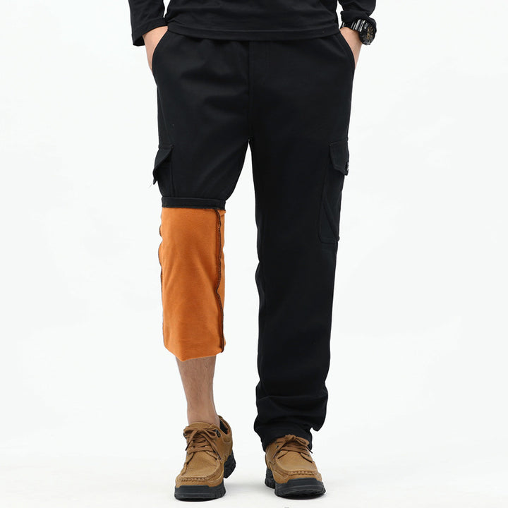 Herren Technische Cargohose mit Thermofutter-Innenbein, aufgesetzten Taschen & verstellbarem Saum Drune