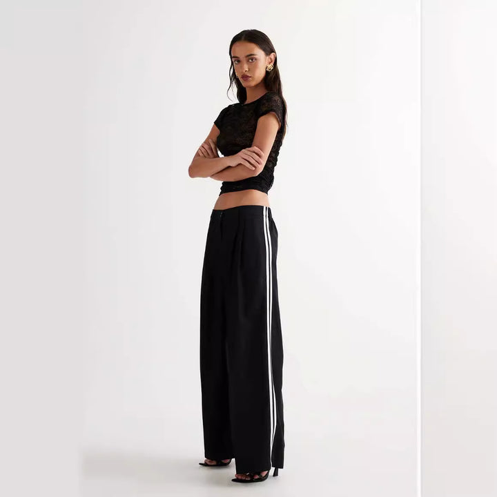 Damen Spitzentop mit enganliegendem Design und kurzen Ärmeln Drune