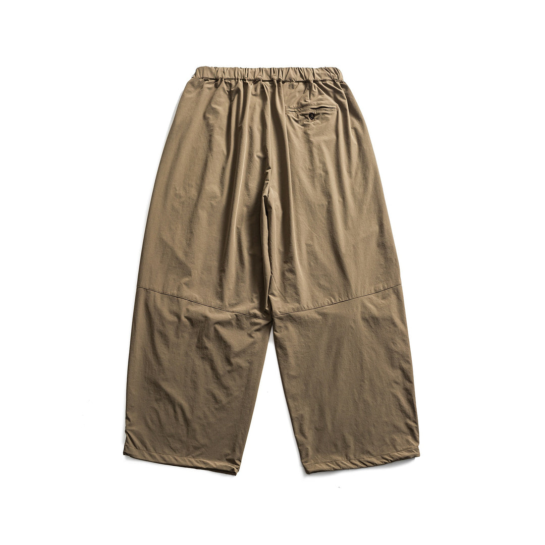 Damen Weite Cropped-Cargo-Culotte mit Tunnelzugbund und Falten-Detail Drune