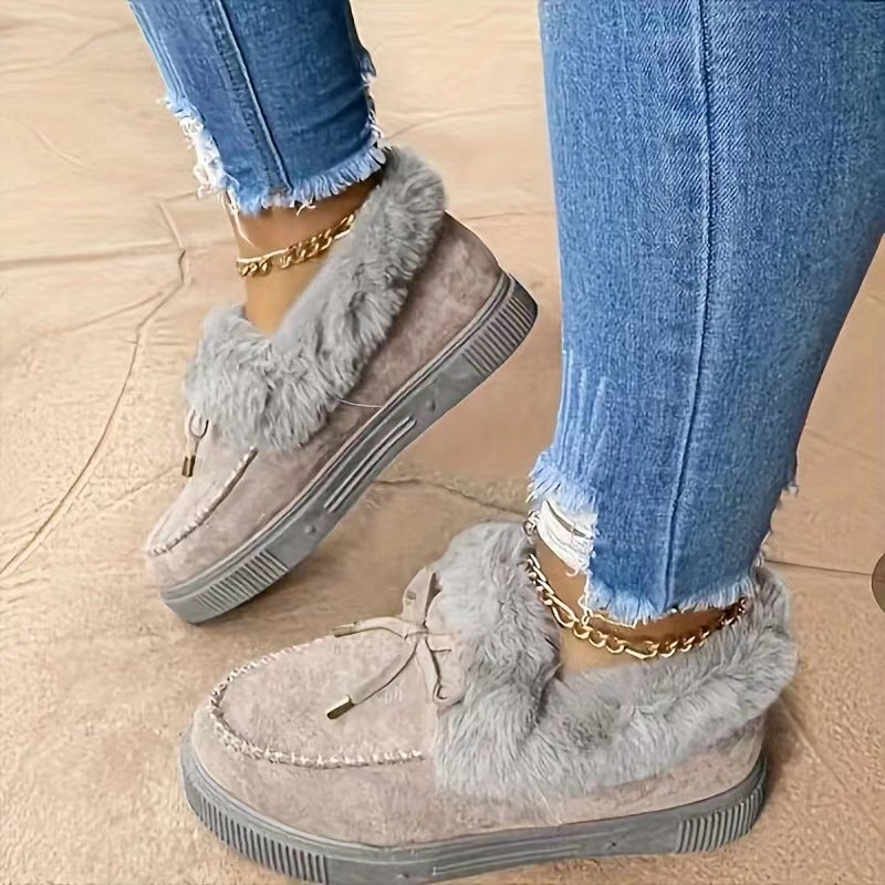 Damen Sneakers mit kuscheligem Fellkragen Drune