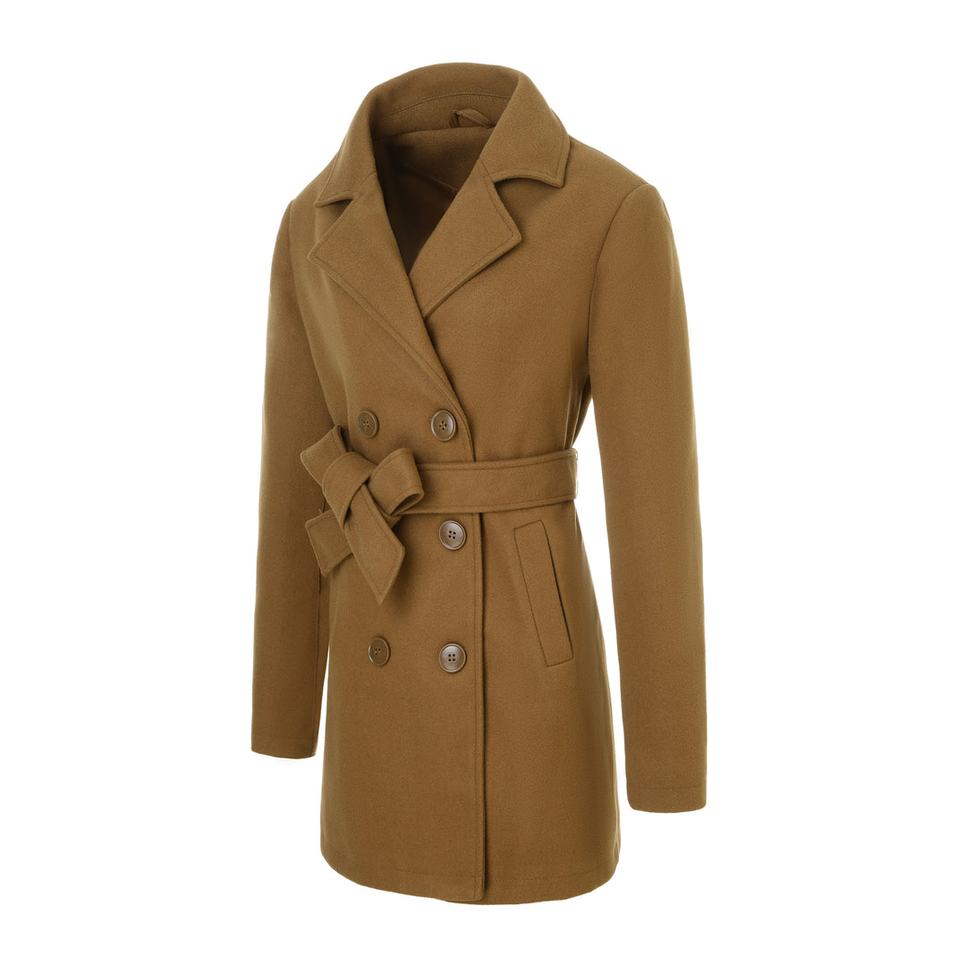 Damen Eleganter Kappenmantel Drune