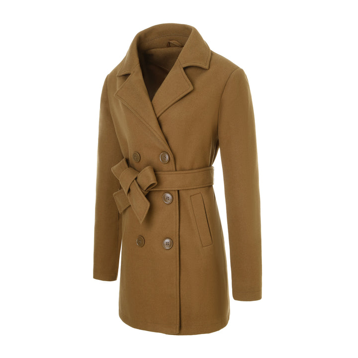Damen Eleganter Kappenmantel Drune