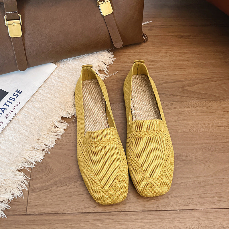 Damen Moderne Slingback-Schuhe mit Atmungsaktivem Netzmaterial und Elastischem Einschlupf Drune