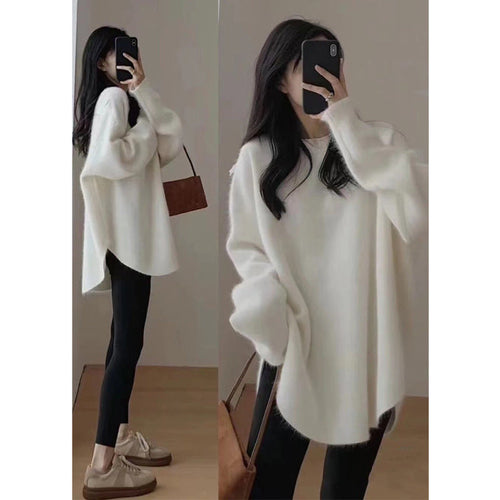 Drune | Pullover - Damen Herbst Mid-Length Oversized Pullover
