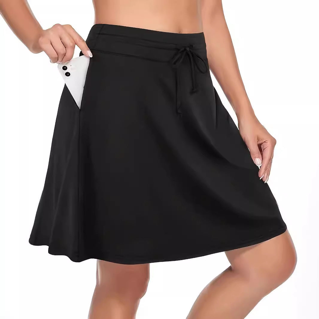 Damen Sportlicher Rock mit integrierten Shorts und praktischer Smartphone-Tasche Drune