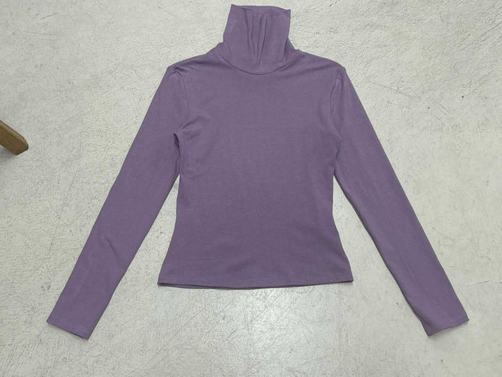 Damen Figurnahes Langarm-Rollkragen-Shirt aus Stretch-Jersey Drune