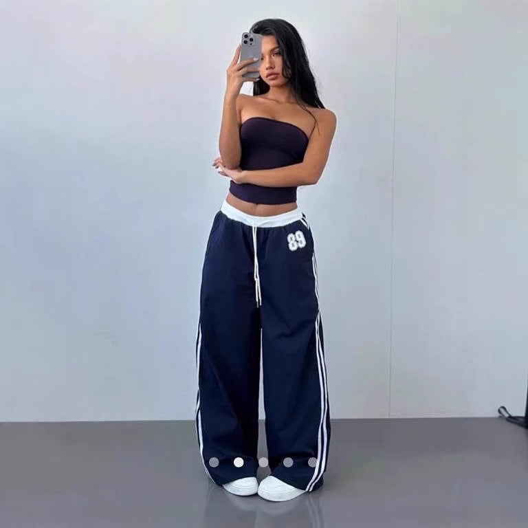 Damen Sportliche Jogginghose mit seitlichen Streifen Drune