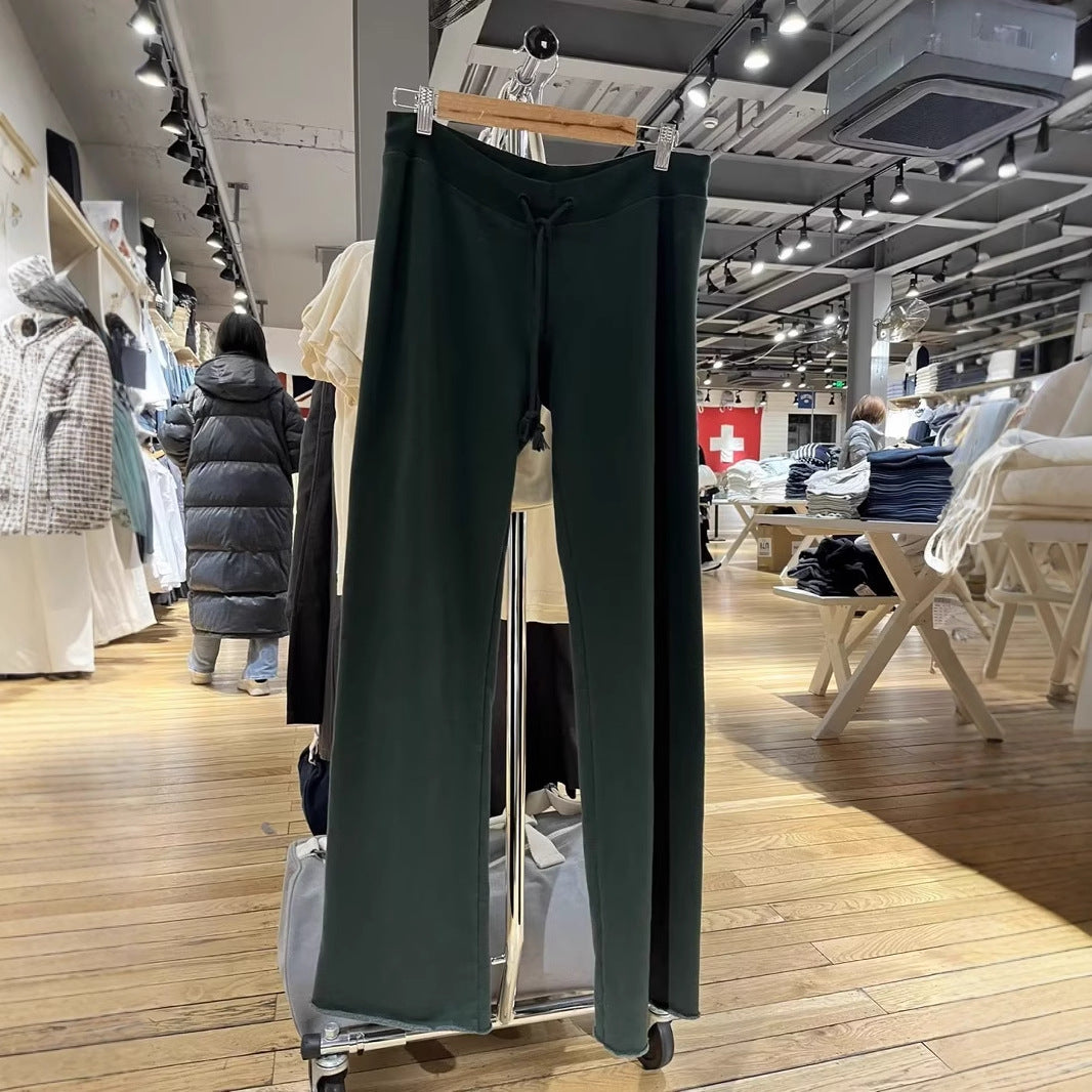 Damen bequeme Lounge-Hose mit verstellbarem Bund Drune