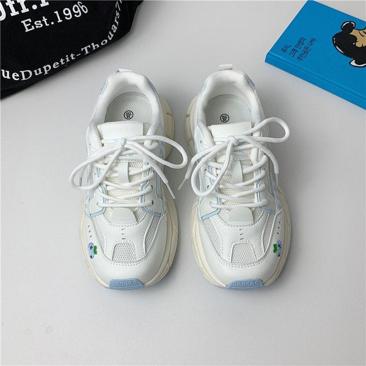 Damen modische Sneakers mit aufgepolsterter Sohle und atmungsaktiver Mesh-Oberfläche Drune