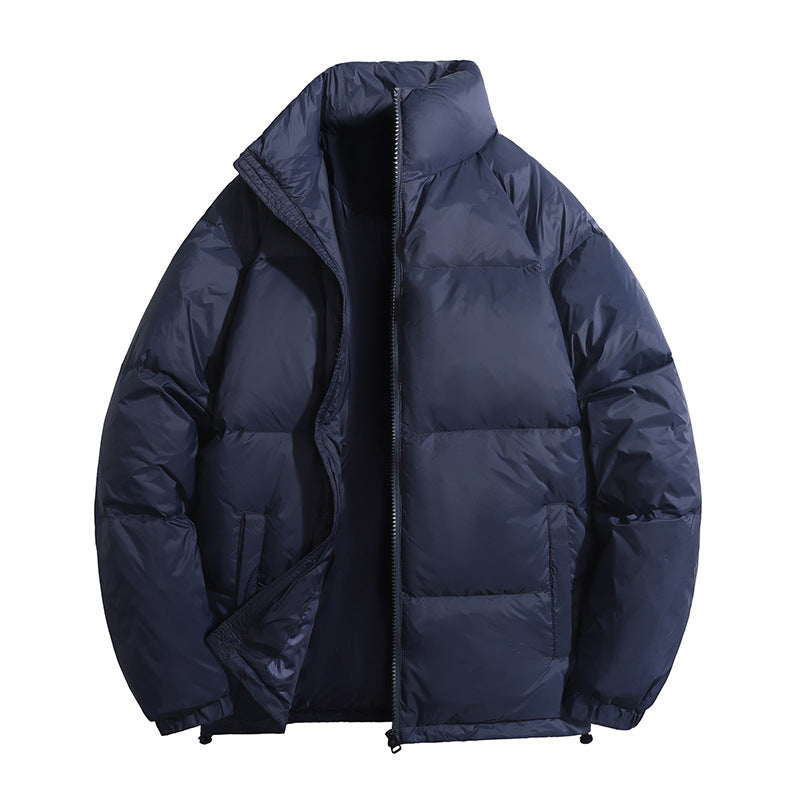 Herren Isolierte gesteppte Thermo-Pufferjacke mit Stehkragen und Kordelzugsaum Drune