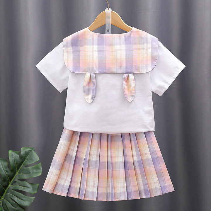 Damen Schuluniform Kleid Drune