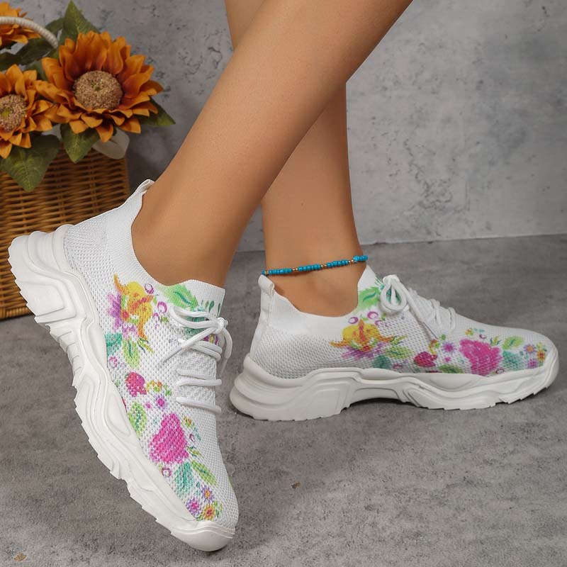 Drune | Lässige Turnschuhe Mit Blumendruck