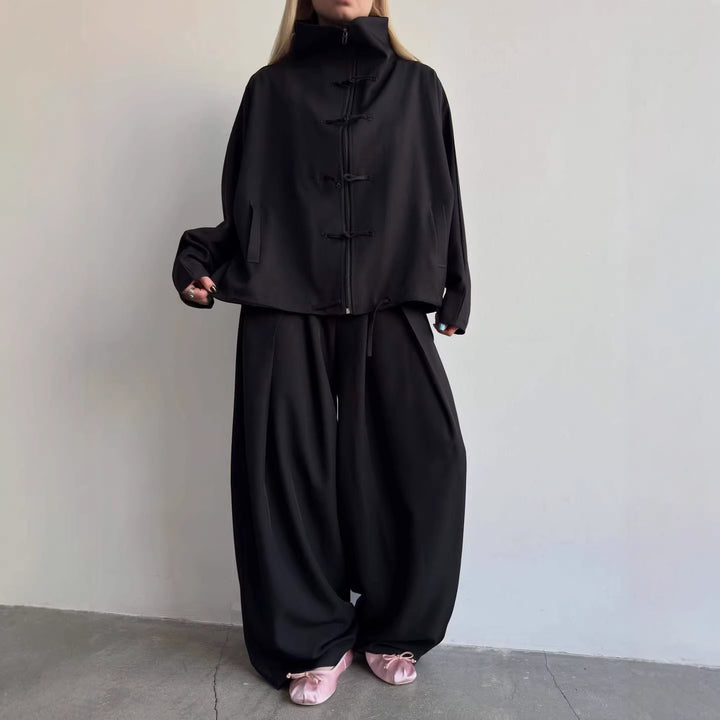 Damen modische Kapuzenjacke mit durchgehendem Reißverschluss und seitlichen Taschen