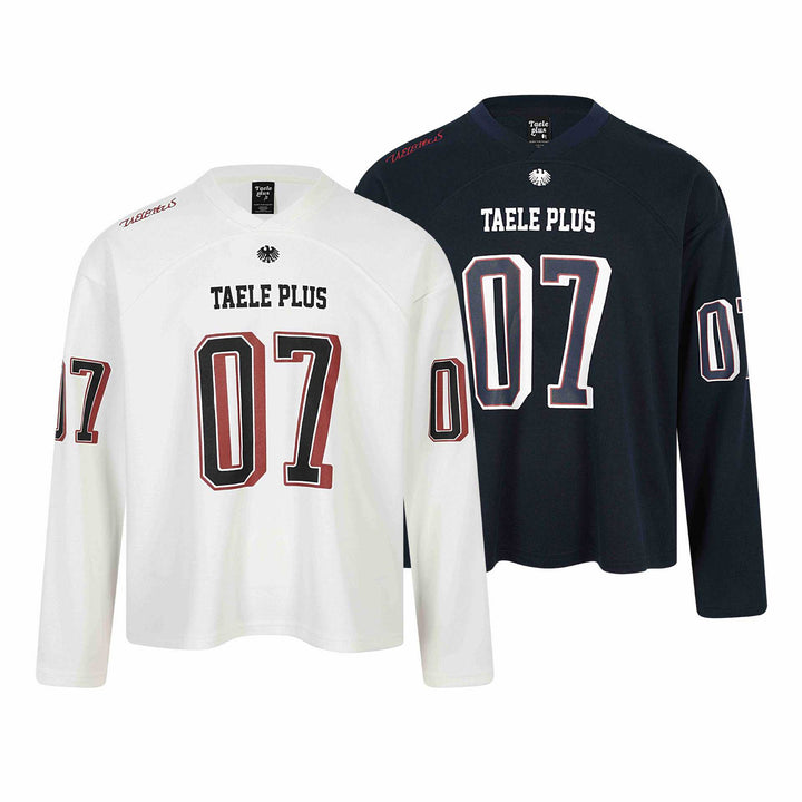 Unisex Sportliches Oversize‑Hockey‑Trikot mit Mesh‑Struktur, Nummernprint und V‑Notch‑Kragen Drune
