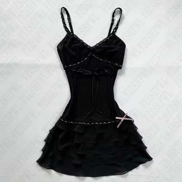 Damen Wickelkleid mit Rüschen und Karomuster Drune