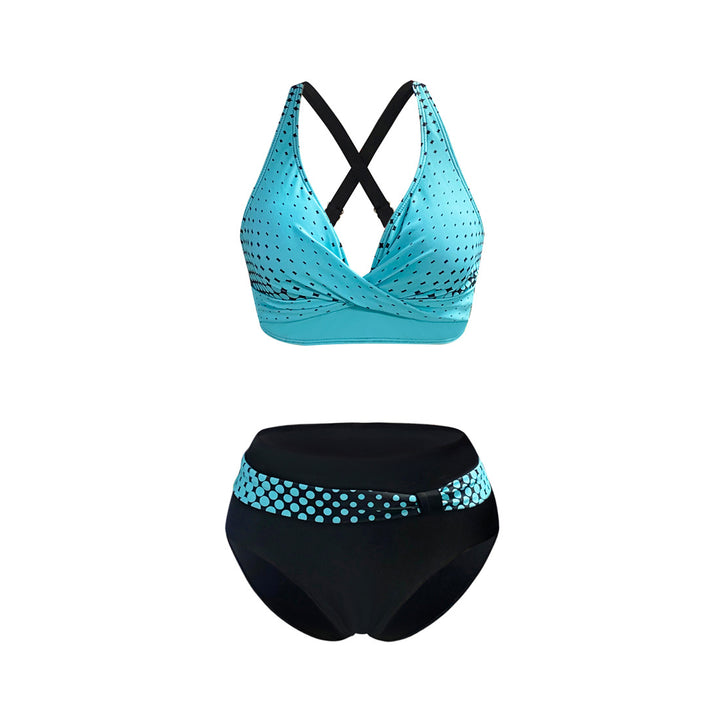 Damen Sportliches Bikini-Set mit trendigem Schnitt und modernem Grafikdesign Drune