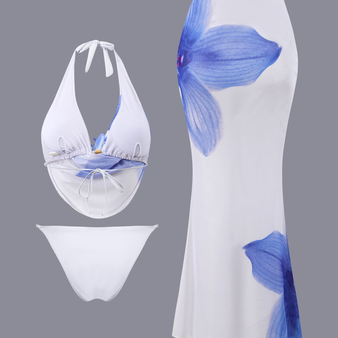 Damen Bikini-Set mit floralem Design und elegantem Wickeloberteil Drune