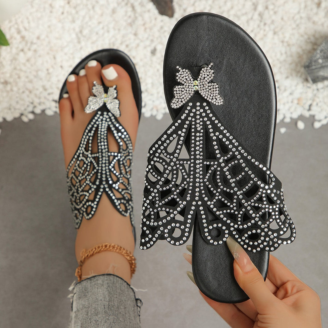 Damen Sandalen mit geschmackvollem Design und funkelnden Applikationen Drune