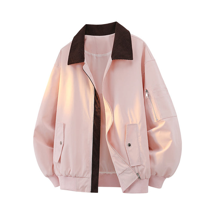Damen Modische Übergangsjacke mit hohem Kragen Drune