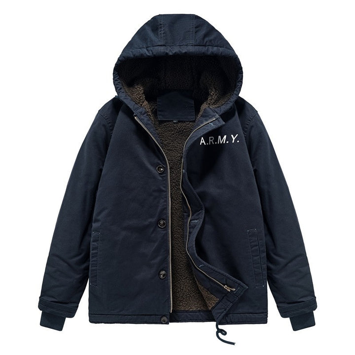 Herren Modische Übergangsjacke mit innerem Teddyfutter Drune