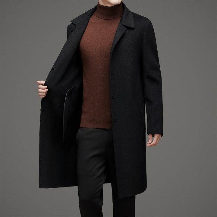 Herren eleganter Wollmantel Drune
