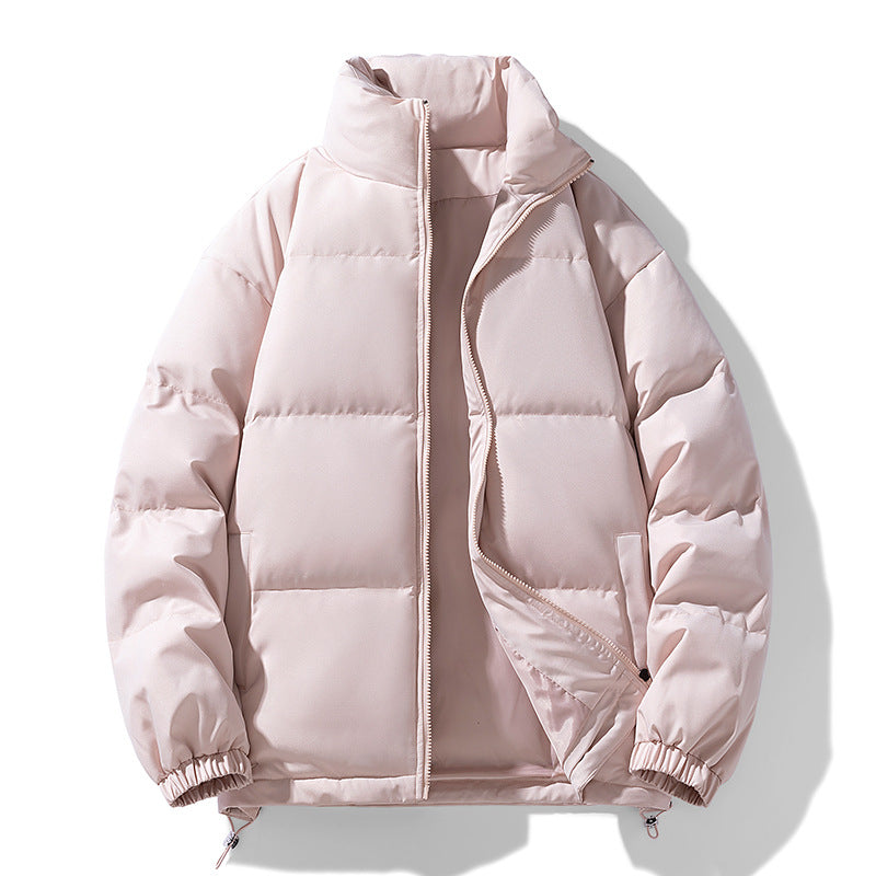Herren Gepolsterte Pufferjacke mit hohem Stehkragen, winddichter Außenlage und verstellbarem Kordelzugsaum Drune
