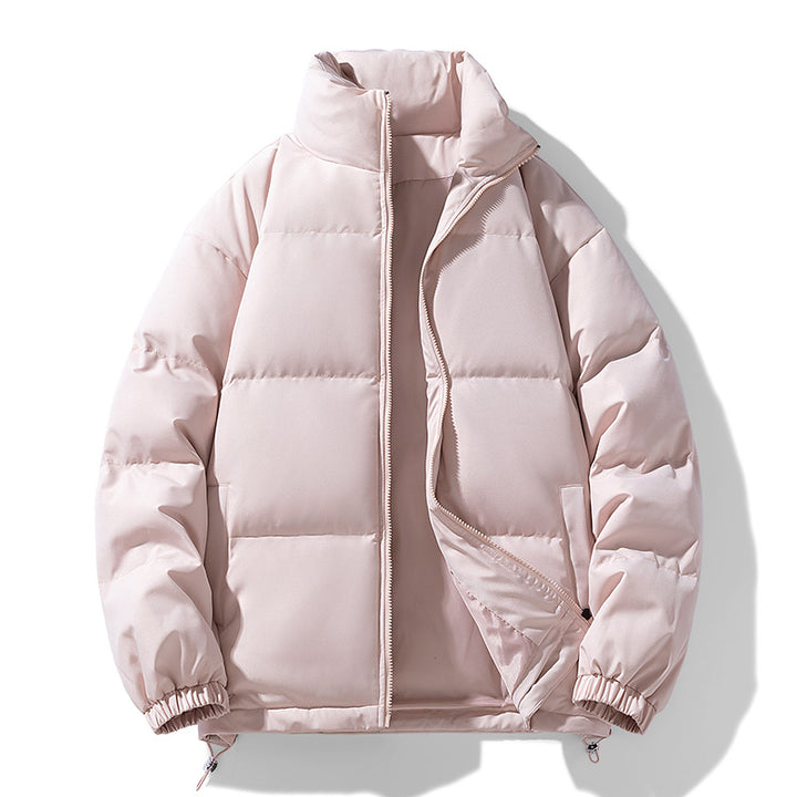 Herren Gepolsterte Pufferjacke mit hohem Stehkragen, winddichter Außenlage und verstellbarem Kordelzugsaum Drune