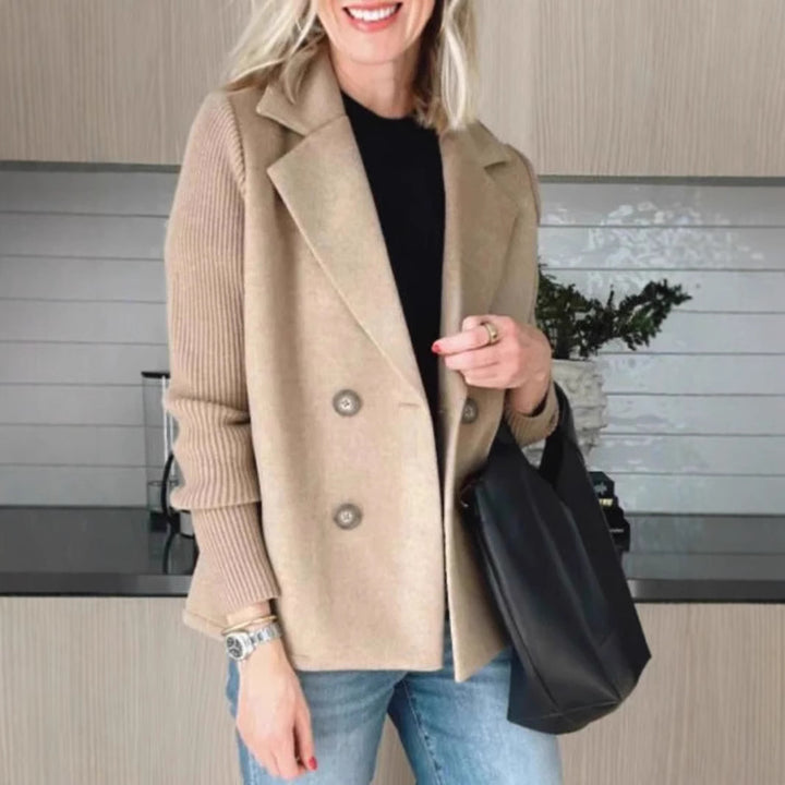 Damen Modischer Oversized-Blazer mit Doppelreihe Drune