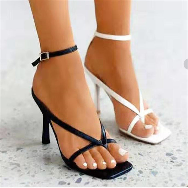 Damen High-Heel Sandalen mit elegantem Schnallenverschluss und modischem Riemendesign Drune