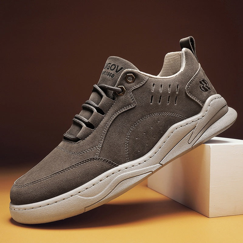 Herren urbane Retro-Cupsohlen-Sneaker aus Mikrofaser-Wildleder mit belüftetem Schaft Drune