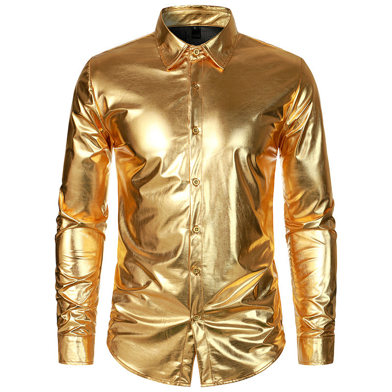 Herren Metallic Hemd Drune